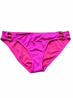 AMAVI Hot Pink Bikini Bottoms Gold Hardware Size Medium